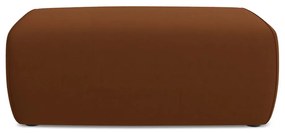 Poggiapiedi color terracotta con rivestimento in velluto Kapua – Makamii