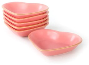 Ciotole in ceramica rosa in set da 6 pezzi - Hermia