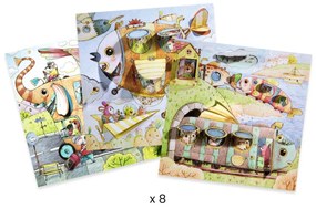 Disegni da colorare con sorpresa - Animali in gita