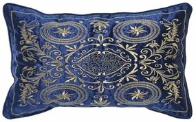 Cuscino DKD Home Decor 8424001850358 Dorato 50 x 10 x 30 cm Blu Marino