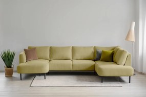 Divano angolare color senape (con penisola a destra/a forma di "U") Hero – Scandic