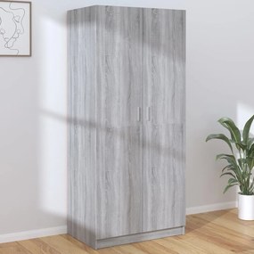 Armadio Grigio Sonoma 80x52x180 Cm İn Legno Multistrato /