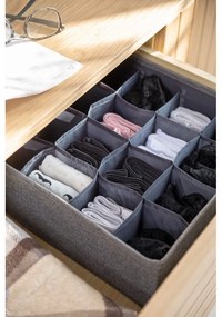 Organizzatore per cassetti grigio con 16 scomparti - Bigso Box of Sweden