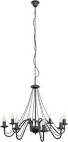 Lampadario a catena MALBO 8xE14/10W/230V nero