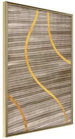 Poster  Golden Stripes  Cornice Quadri Cornice d'oro, Larghezza x Altezza Home decor 20x30