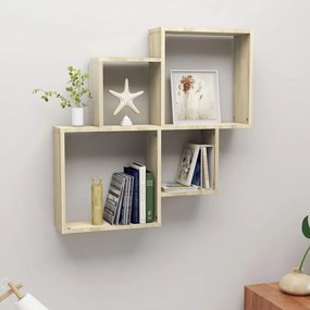 Mensola Muro Cubo Rovere Sonoma 80x15x78,5cm Legno Multistrato /