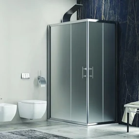 Kamalu - Box doccia 130x90 cm angolo cristallo opaco KF1000