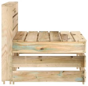 Set Divani da Giardino 3 pz in Legno di Pino Impregnato Verde