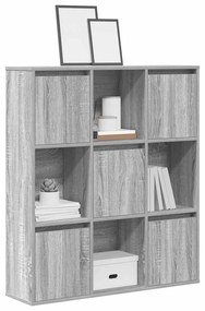 Libreria Grigio Sonoma 89x24x101,5 Cm İn Legno Multistrato /