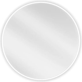 Mexen Loft specchio da bagno rotondo 70 cm, cornice bianca - 9850-070-070-000-20