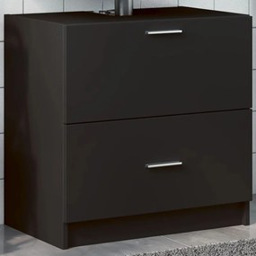 Mobile Lavabo Nero 59x37x59 Cm İn Truciolare /