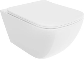 Mexen Timo wc sospeso Rimless Tornado con sedile slim a chiusura rallentata, duroplast, bianco lucido - 30650200T