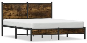 Giroletto Senza Materaso İn Metallo Rovere Fumo 140x200 Cm /