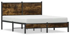 Giroletto Senza Materaso İn Metallo Rovere Fumo 140x200 Cm /