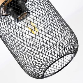 Brilagi - Lampada a sospensione con cavo BASKLITE 1xE27/15W/230V legno di caucciù/nero