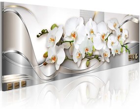 Quadro Orchidee.  Colore Crema, Dimensioni e Misure 120x40