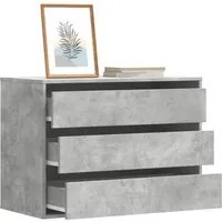 Cassettiera Angolo Grigio Cemento 80x41x58cm Legno Multistrato 852855