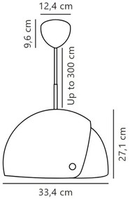 DFTP by Nordlux - Lampadario a sospensione con filo con paralume regolabile ALIGN 1xE27/15W/230V