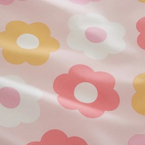 Lenzuolo con angoli per bambini rosa per letto singolo 90x190 cm Retro Daisy – Catherine Lansfield