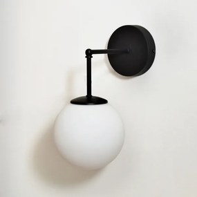 Applique MOON 1xE27/15W/230V nero