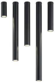Plafoniera Moderna Faretto Marduk 1 Luce Acciaio Nero 15 Cm