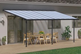 Tettoia per terrazza in alluminio Sierra Palram - Canopia 3 x 6,1 m grigio