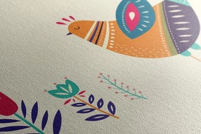 Quadro su tela – Gallinella in stile folk