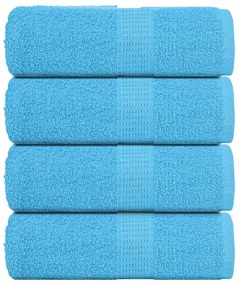 Asciugamani Ospiti 4 Pz Turchesi 30x50 Cm 360 G/m² 100% Cotone /