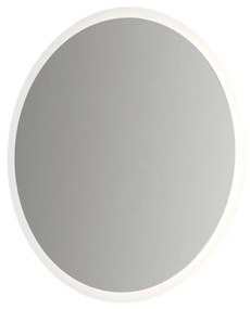 Specchio con illuminazione integrata bagno tondo L 90 x H 90 x P 3 cm grigio / argento