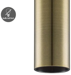 Lampadario a sospensione con filo SAGA 1xE27/40W/230V ottone