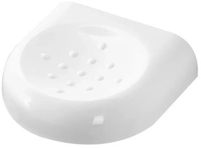 Porta sapone a muro in ABS bianco Gioia