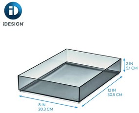 Organizzatore da bagno nero opaco per cosmetici in plastica riciclata - iDesign
