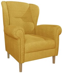 Poltrona con braccioli gialla Swan – Ropez