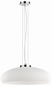 Ideal Lux -  Lampada a sospensione ARIA SP1 D50  - Sospensione. Montatura: metallo cromato. Diffusore: vetro bianco soffiato e acidato. Altezza della lampada regolabile.