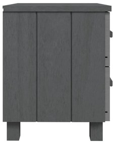 Comodino hamar grigio scuro 40x35x44,5 cm in legno di pino