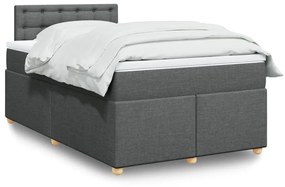 Giroletto A Molle Con Materasso Grigio Scuro 120x200 Cm Tessuto /