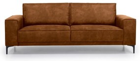 Divano in similpelle marrone cognac 224 cm Copenhagen - Scandic
