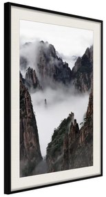 Poster  Misty Valley  Cornice Quadri Cornice nera con pass-partout, Larghezza x Altezza Home decor 20x30