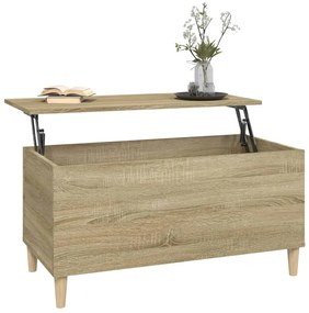 Tavolino salotto rovere sonoma 90x44,5x45 cm legno multistrato