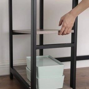 Scrivania angolare SOLEA marrone/nero