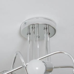 Lampadario a montaggio superficiale OXFORD 5xE27/15W/230V cromo lucido