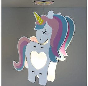 Dalber 41597 - Lampadario per bambini UNICORN 1xE27/15W/230V