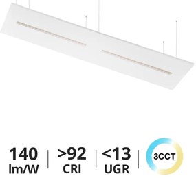 Pannello LED Sospeso 120x30 28W/36W/42W CCT CRI92 con driver Philips Colore Bianco Variabile CCT, Potenza 28W