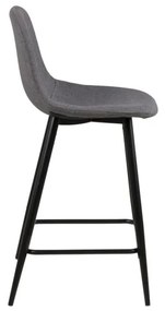 Set di sbagelli da bar grigio chiaro in imbottito 2 pz (altezza della seduta 65 cm) Wilma – Actona