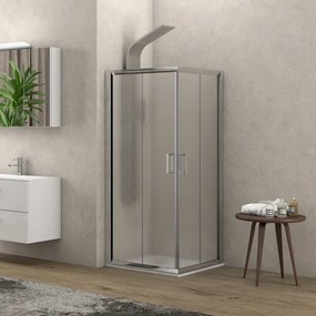 Kamalu - Box doccia 100x70 vetro opaco altezza 180cm K410