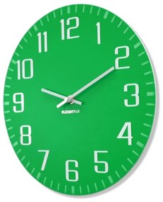 Grande orologio da parete verde
