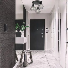 Lampadario a plafone AUDREY 3xE27/60W/230V nero