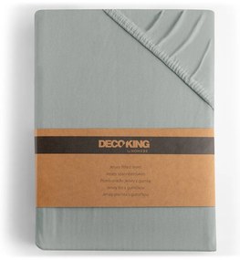 Lenzuolo con angoli grigio chiaro in jersey 240x220 cm Amber – Restilo