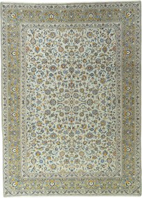 Kashan Tappeto 400 x 290 Verde (Iran) Annodato A Mano