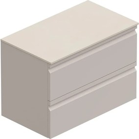 Mobile da bagno sospeso sotto lavabo Fusion 1 cassetto L 99.5 x H 40 x P 45.5 cm Beige Greige